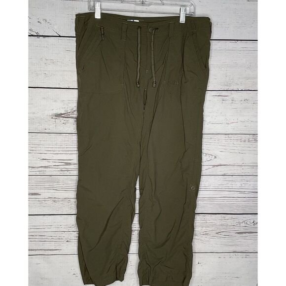 The North Face Womens 14 Olive Green Horizon Tempest Roll Up Hiking Pants Nylon@ - Picture 2 of 9